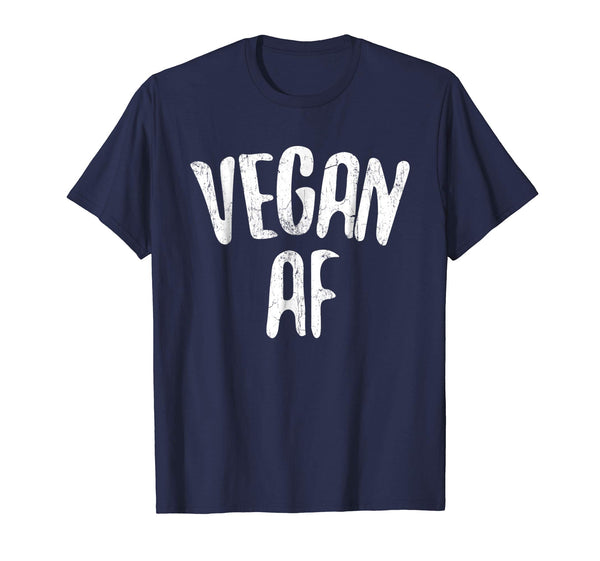 Cool Vegan Af Vegan Gift Vegetarian  T-Shirt Navy