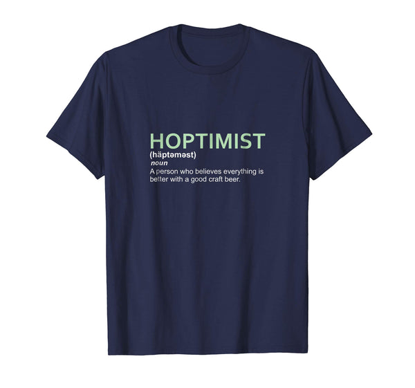 Cutest Original Hoptimist Short Sleeve For Craft Beer Lovers  T-Shirt Navy