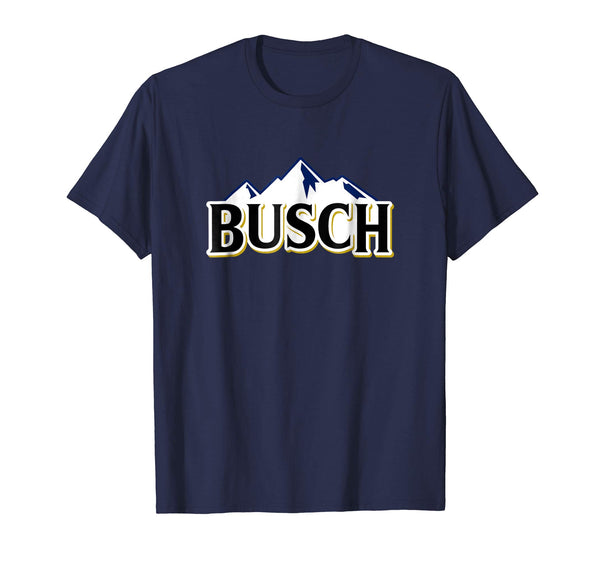 Wonderful Busch Beer Mountains Logo Tee  T-Shirt Navy