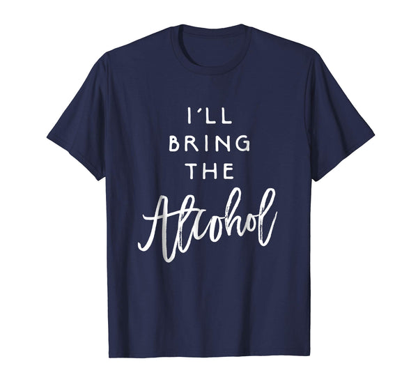 Cutest I'll Bring The Alcohol Funny Party Group Tee Drinking  T-Shirt Navy