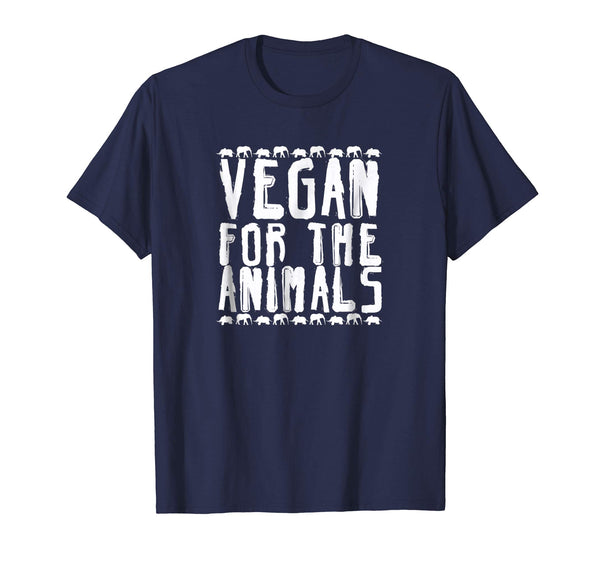 Cute Vegan For The Animals Vegan Activism Vegan  T-Shirt Navy