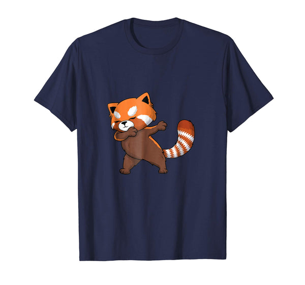 Funny Dabbing Red Panda T Dabbing Red Panda Funny  T-Shirt Navy
