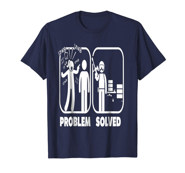 Cutest Problem Solved Paintball  T-Shirt Navy