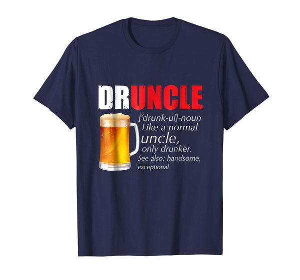 Hotest Druncle Beer Funcle  T-Shirt Navy