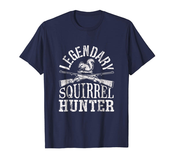 Cutest Legendary Squirrel Hunter Hunting Funny Vintage Gift  T-Shirt Navy