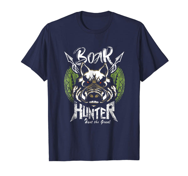 Cutest Hog Hunting Funny Boar Hunter Gift  T-Shirt Navy