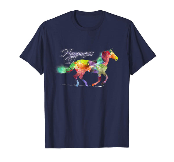 Wonderful Horse Happiness Horse Gifts Horse Horse Lover  T-Shirt Navy