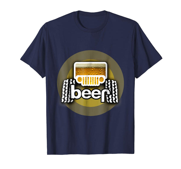 Wonderful Jeep Beer Funny Cool Adult Alcohol Drinking Gift  T-Shirt Navy