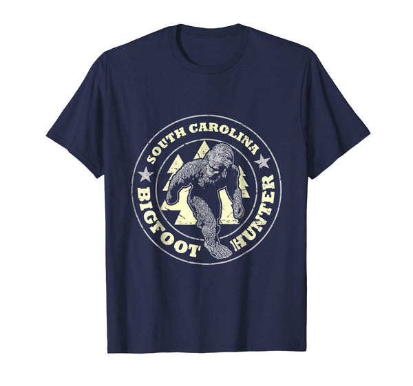 Great South Carolina Bigfoot Hunter Believe  T-Shirt Navy