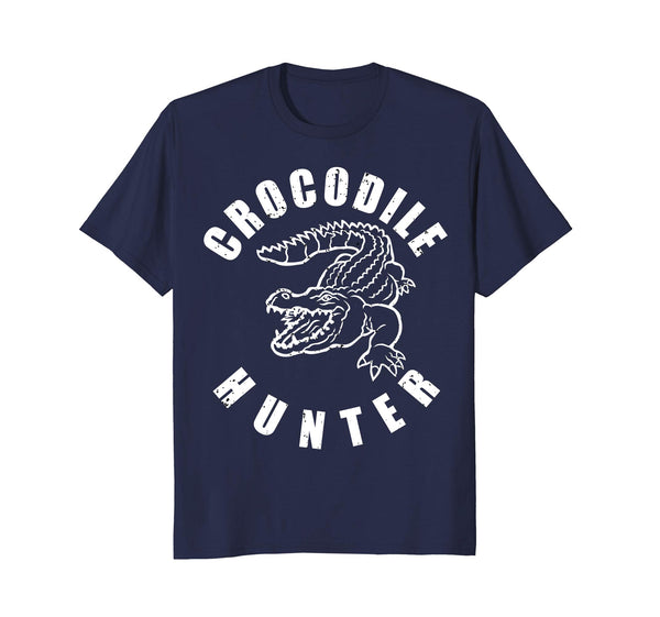 Great Crocodile Hunter Reptile Huntsman  T-Shirt Navy
