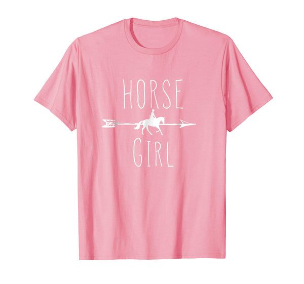 Hot Horse Girl I Love My Horses Racing Riding Gift Tees  T-Shirt Pink