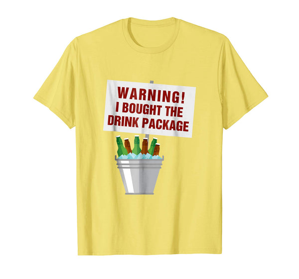 Cute Cruise Ship Caribbean Vacation Partiers Drinking Tee  T-Shirt Lemon