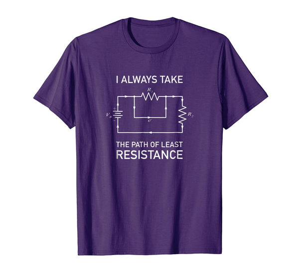 Hot Electron Path Circuit Diagram Electrical Engineers  T-Shirt Purple