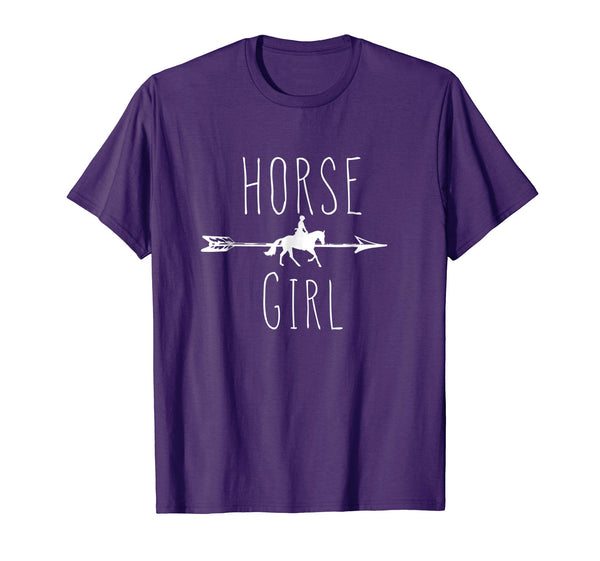 Hot Horse Girl I Love My Horses Racing Riding Gift Tees  T-Shirt Purple