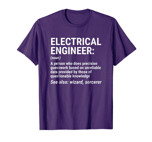 Hotest Electrical Engineer Definition Funny Engineering Tee  T-Shirt Purple