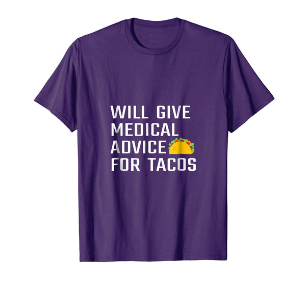 Hot Funny Medical Doctor Gift New Or Future Md Tacos  T-Shirt Purple