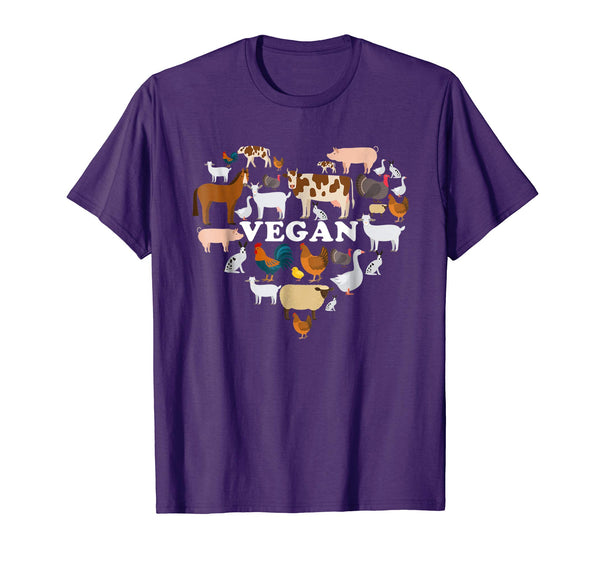 Funny Vegan Friends Not Food  T-Shirt Purple