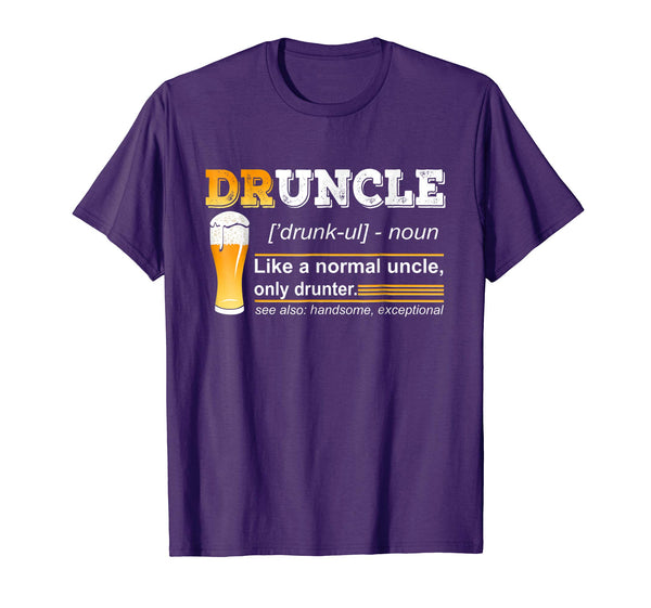 Cutest Druncle Beer Gift For Men  T-Shirt Purple