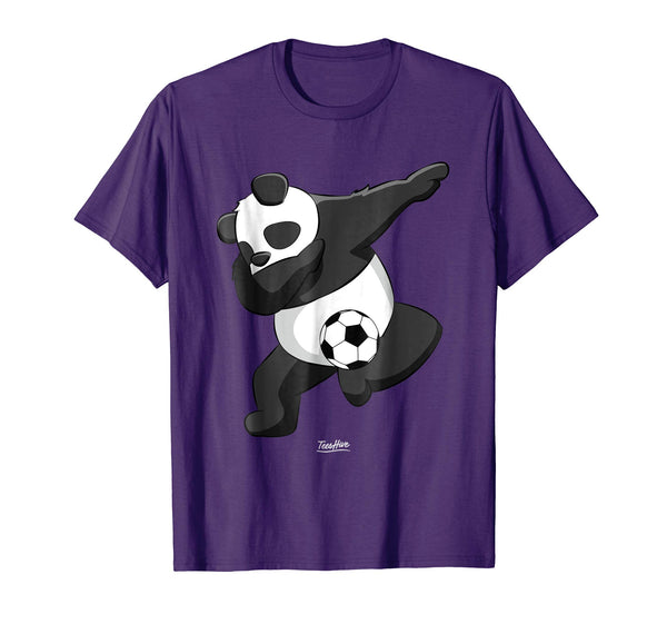 Wonderful Dabbing Panda Soccer Love Panda Dab Funny Panda Lover  T-Shirt Purple