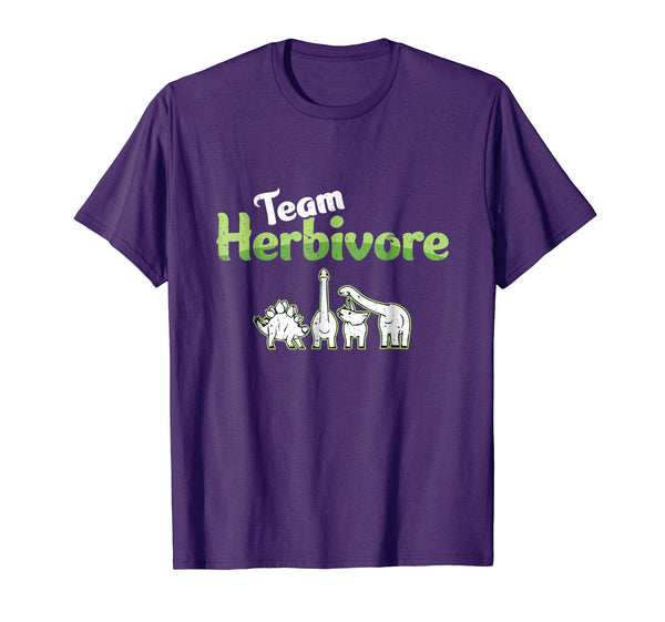 Cool Team Herbivore Dinosaur Dinos Vegan Vegetarian Cute Gift Tee  T-Shirt Purple