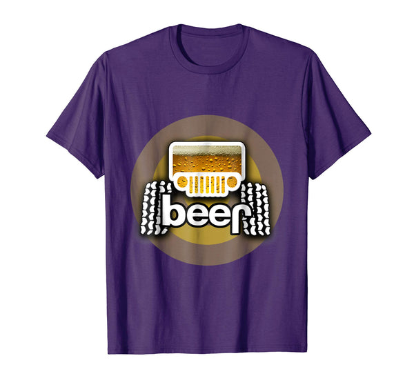 Wonderful Jeep Beer Funny Cool Adult Alcohol Drinking Gift  T-Shirt Purple