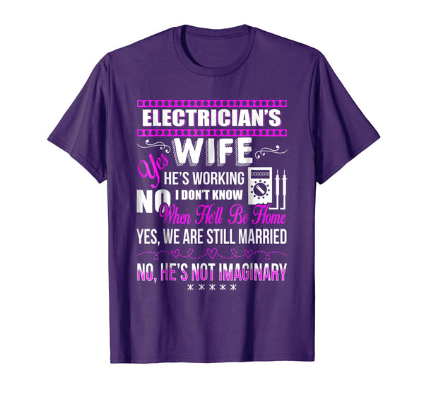 Great Electrician Wife Electrician  T-Shirt Purple