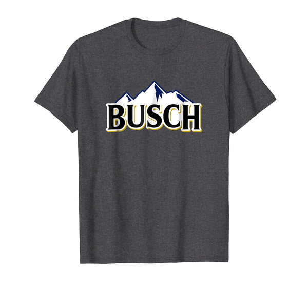 Wonderful Busch Beer Mountains Logo Tee  T-Shirt Dark Heather