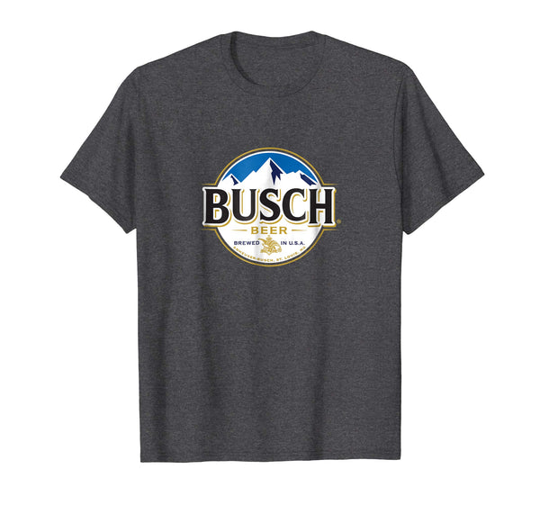 Hot Busch Beer Logo Tee  T-Shirt Dark Heather