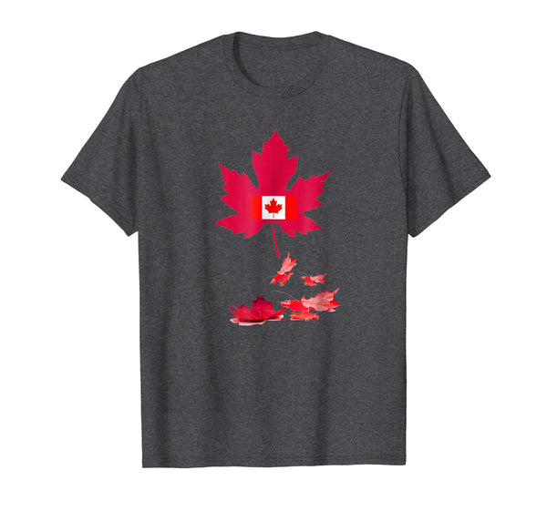 Hot Canada Flag  T-Shirt Dark Heather