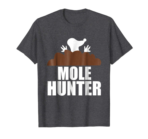 Cute Mole Hunter Funny Garden Hunting  T-Shirt Dark Heather