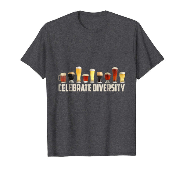 Cool Celebrate Diversity Funny For Drinkers  T-Shirt Dark Heather