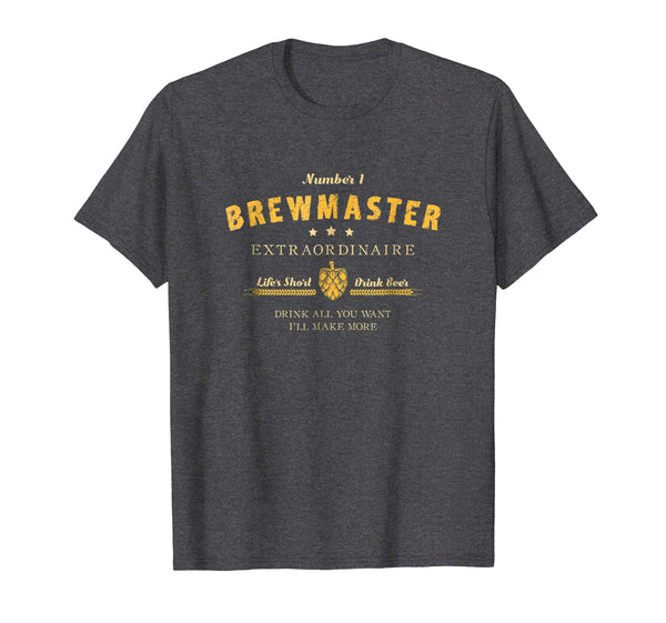 Great Brewmaster Home Brewing Beer Brewer Tee Gift Idea  T-Shirt Dark Heather