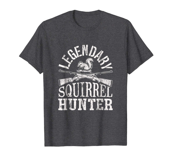 Cutest Legendary Squirrel Hunter Hunting Funny Vintage Gift  T-Shirt Dark Heather