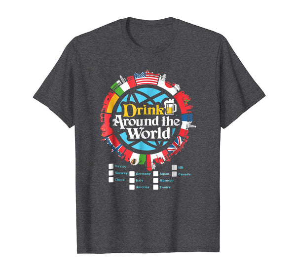 Wonderful Adult Vacation Drinking  T-Shirt Dark Heather