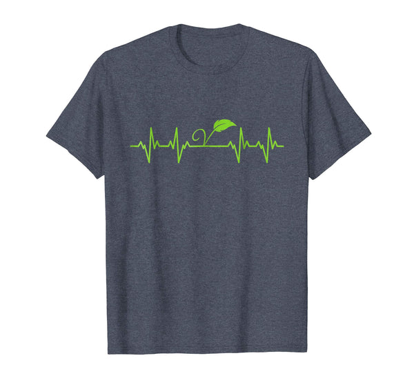 Hot Vegan Heartbeat  T-Shirt Heather Blue