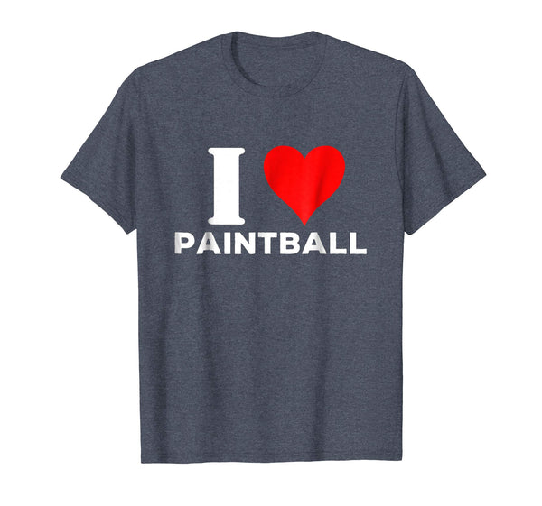 Hot I Love Paintball Competitive Team Shooting Sport  T-Shirt Heather Blue