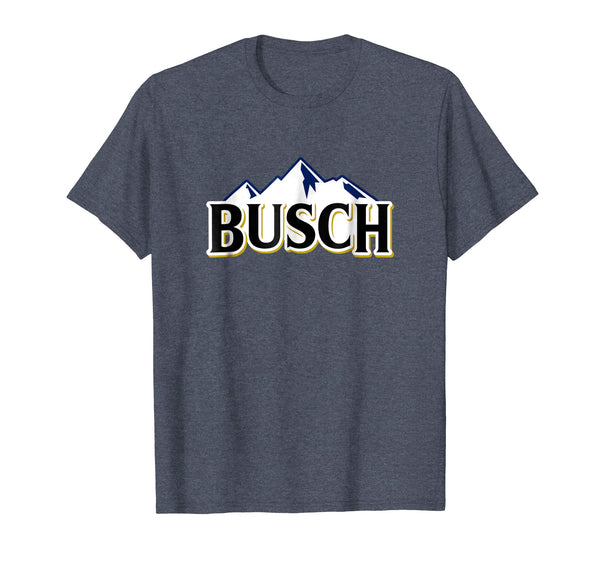 Wonderful Busch Beer Mountains Logo Tee  T-Shirt Heather Blue