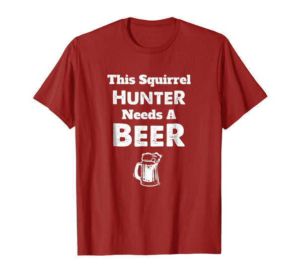 Hot Funny Squirrel Hunting Hunter Hunt Season Gift  T-Shirt Cranberry