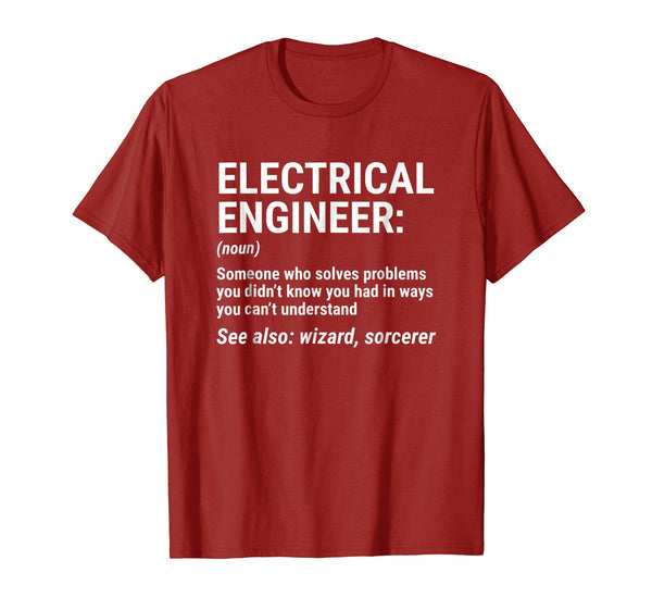 Cute Electrical Engineer Definition Funny Engineering Tee  T-Shirt Cranberry