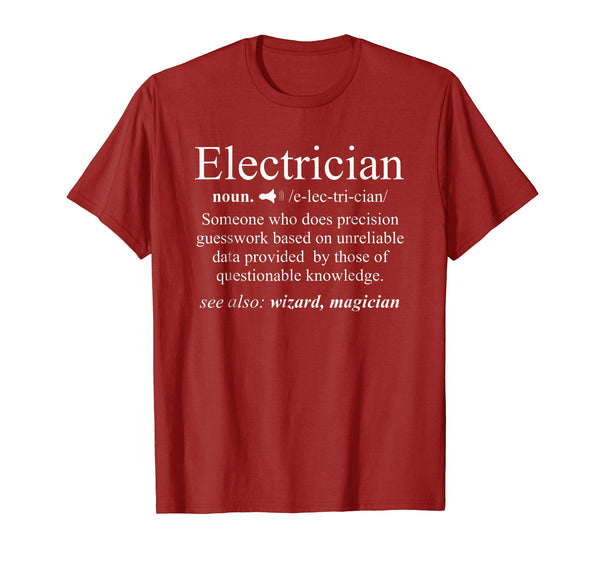 Great Noun Gifts Electrician Definition Funny Engineer Gift  T-Shirt Cranberry