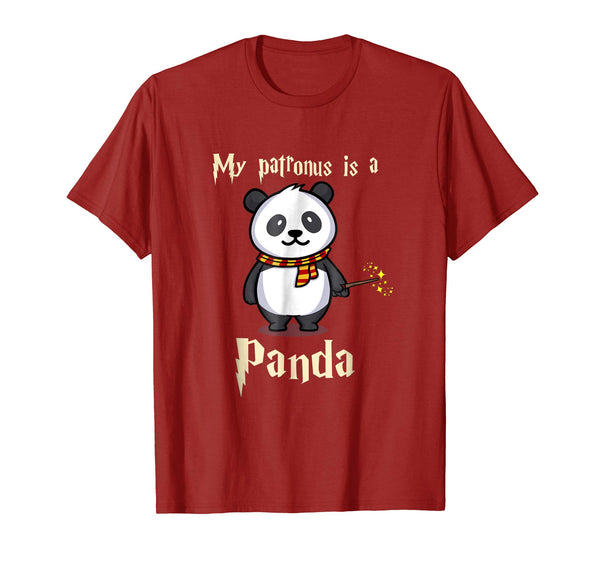 Cutest My Patronus Is A Panda Cute Funny Panda Lover Gift  T-Shirt Cranberry