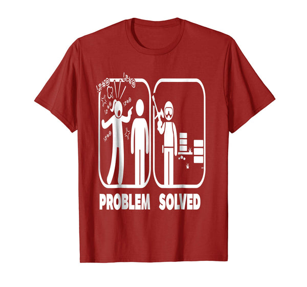 Cutest Problem Solved Paintball  T-Shirt Cranberry