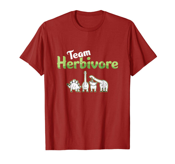 Cool Team Herbivore Dinosaur Dinos Vegan Vegetarian Cute Gift Tee  T-Shirt Cranberry