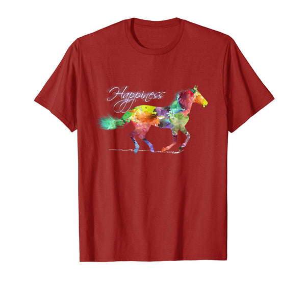 Wonderful Horse Happiness Horse Gifts Horse Horse Lover  T-Shirt Cranberry