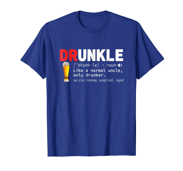 Cute Drunkle Definition Beer Wine Lovern Gift  T-Shirt Royal Blue