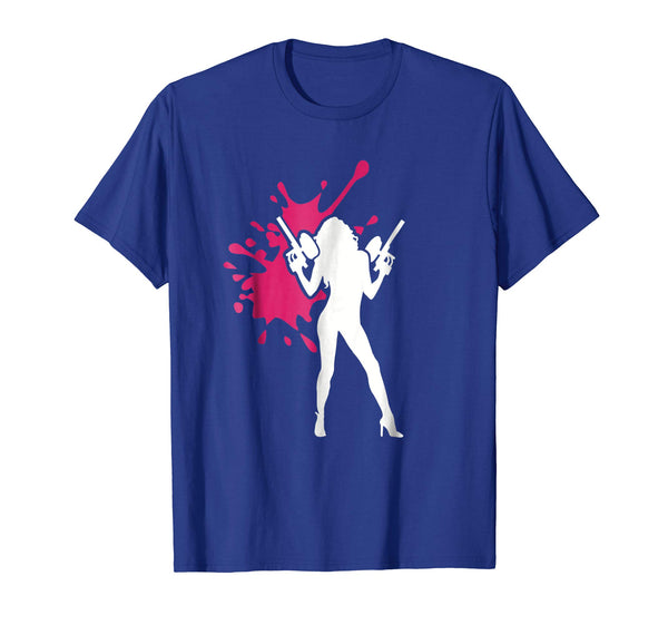 Great Paintball Woman  T-Shirt Royal Blue
