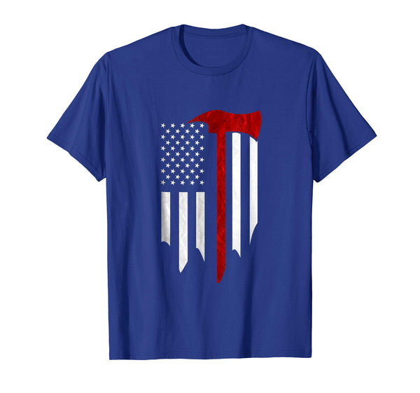 Hotest Firefighter Fireman Thin Red Line Fire Fighting Men  T-Shirt Royal Blue