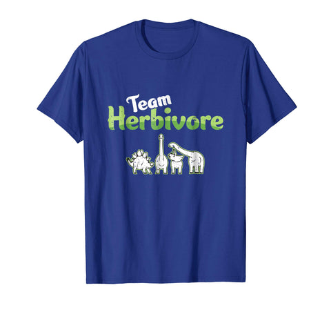 Cool Team Herbivore Dinosaur Dinos Vegan Vegetarian Cute Gift Tee  T-Shirt Royal Blue