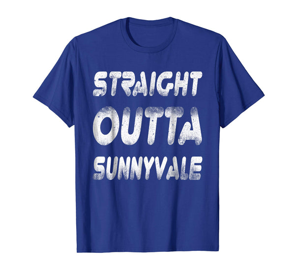 Cutest Straight Outta Sunnyvale Great Camping Gift Idea Tee  T-Shirt Royal Blue