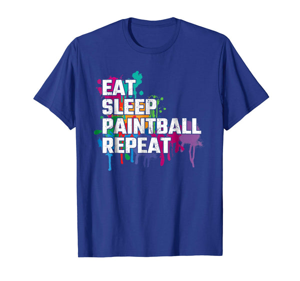 Cute Paintball Eat Sleep Paintball Repeat  T-Shirt Royal Blue